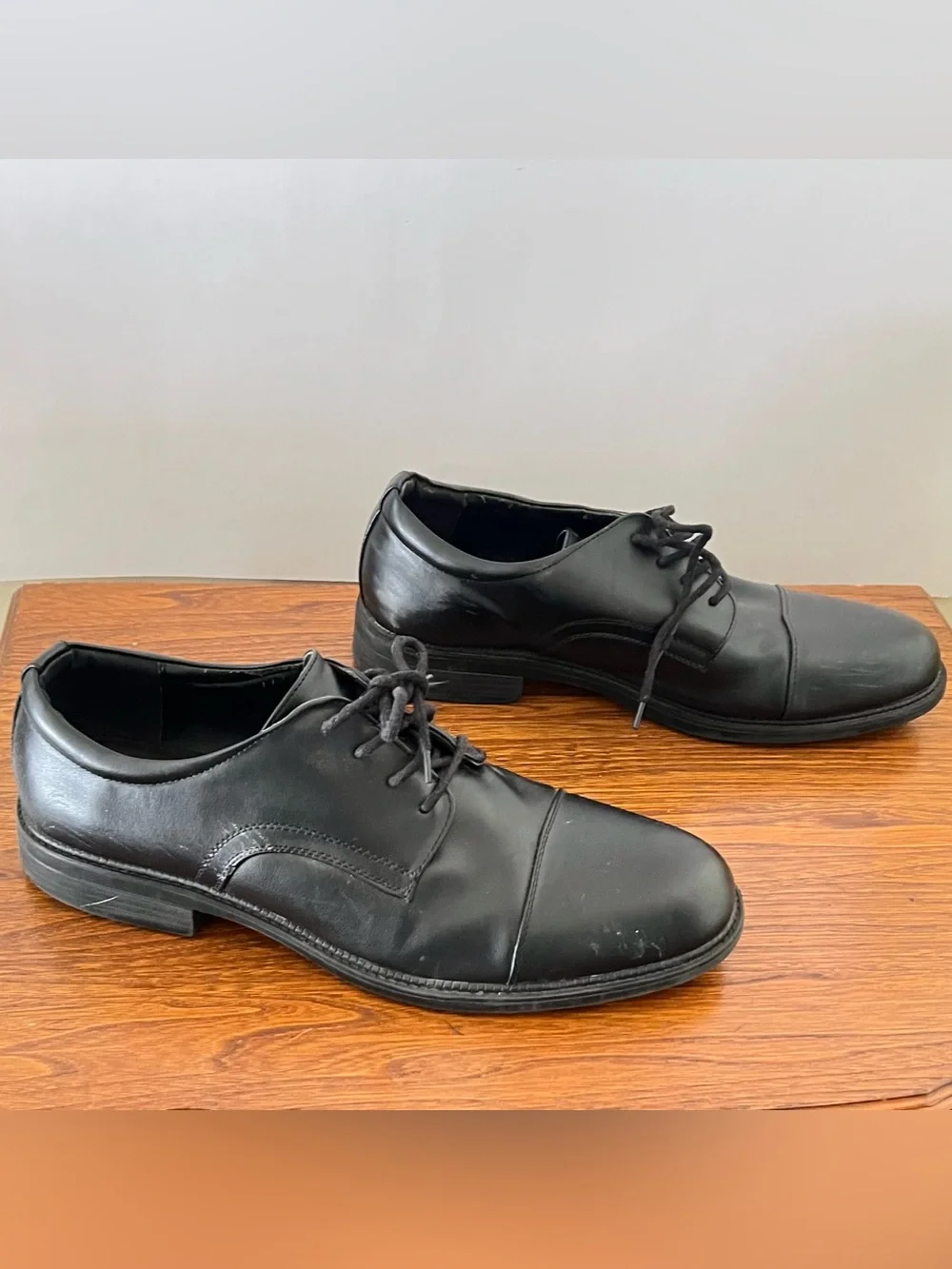 Classic Black Men's Dress Shoes - Lace Up Oxford 13W
